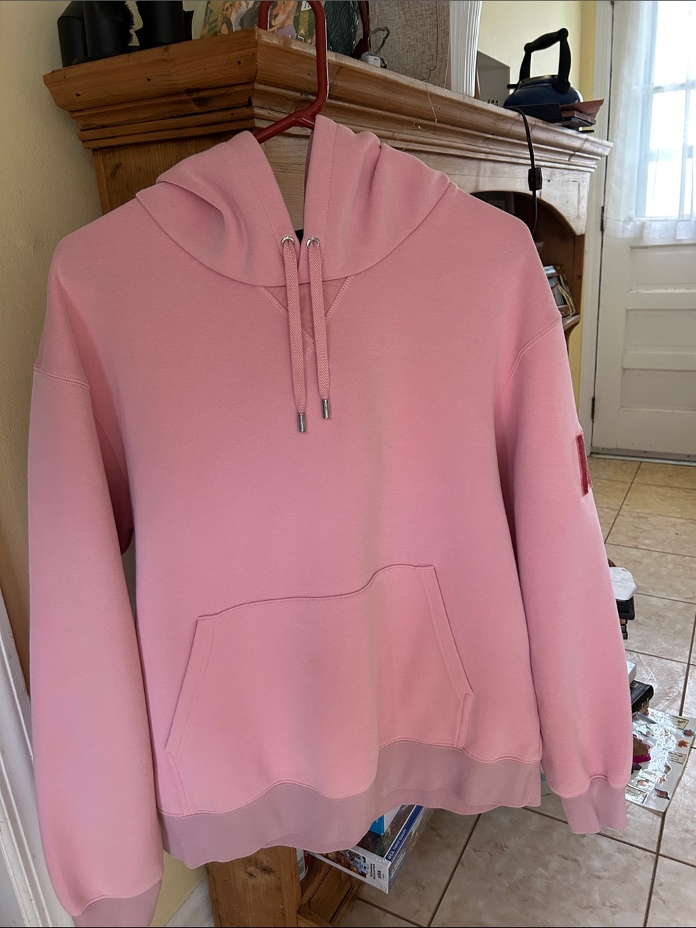 Mackage Kids Pink Hoodie with Red Logo Letters - Picture 4 of 5
